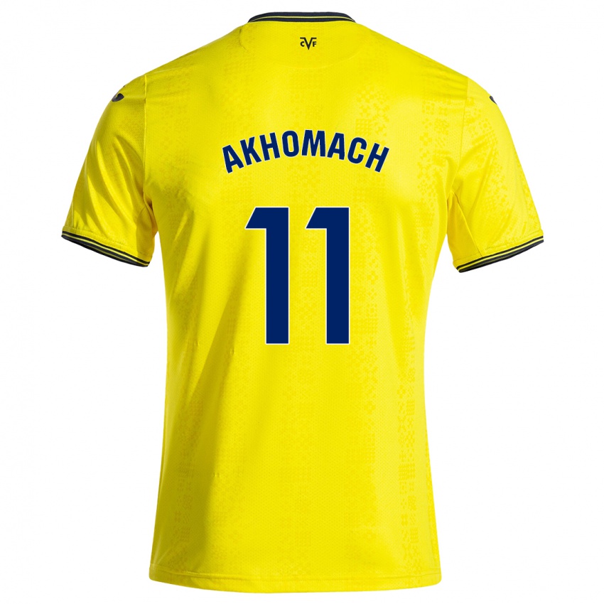 Kinder Ilias Akhomach #11 Gelb Schwarz Heimtrikot Trikot 2024/25 T-Shirt Österreich