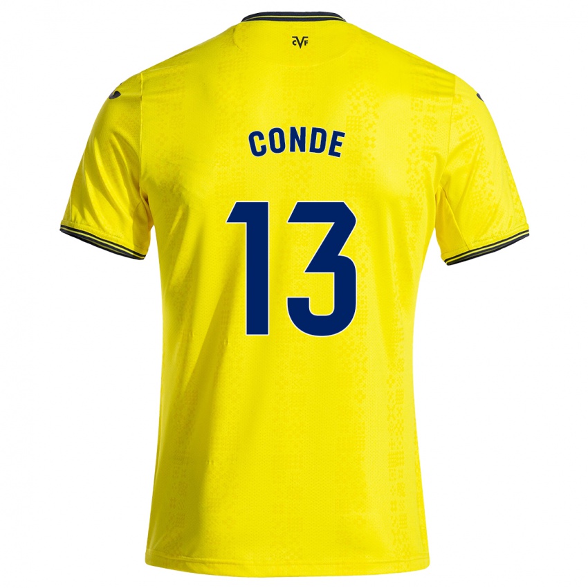 Kinder Diego Conde #13 Gelb Schwarz Heimtrikot Trikot 2024/25 T-Shirt Österreich