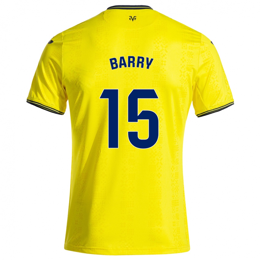 Kinder Thierno Barry #15 Gelb Schwarz Heimtrikot Trikot 2024/25 T-Shirt Österreich