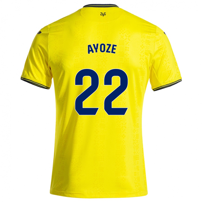 Kinder Ayoze Pérez #22 Gelb Schwarz Heimtrikot Trikot 2024/25 T-Shirt Österreich