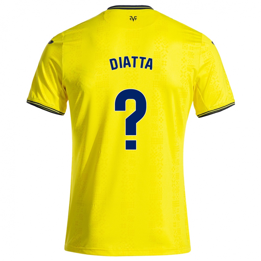 Kinder Alassane Diatta #0 Gelb Schwarz Heimtrikot Trikot 2024/25 T-Shirt Österreich