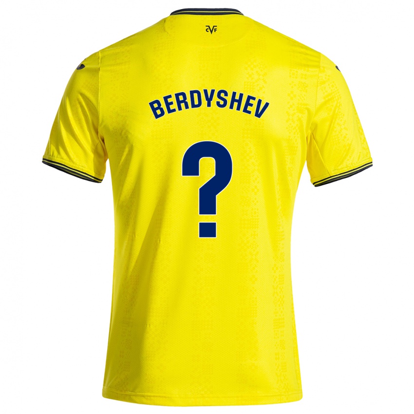 Kinder Tikhon Berdyshev #0 Gelb Schwarz Heimtrikot Trikot 2024/25 T-Shirt Österreich