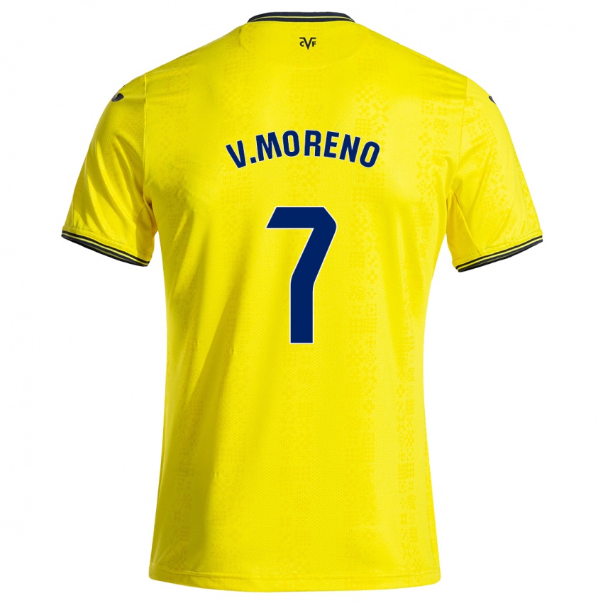 Kinder Víctor Moreno #7 Gelb Schwarz Heimtrikot Trikot 2024/25 T-Shirt Österreich