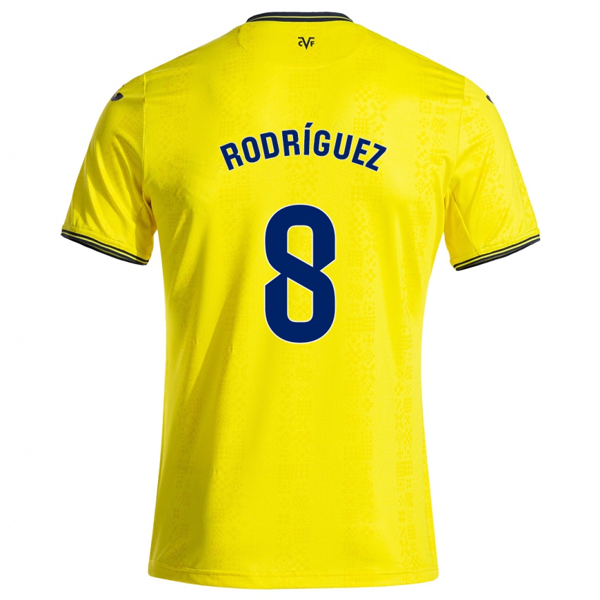 Kinder Unai Rodríguez #8 Gelb Schwarz Heimtrikot Trikot 2024/25 T-Shirt Österreich