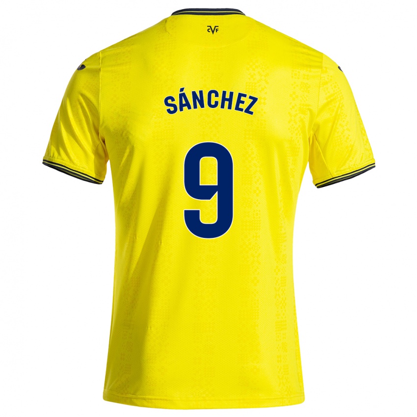 Kinder Edu Sánchez #9 Gelb Schwarz Heimtrikot Trikot 2024/25 T-Shirt Österreich