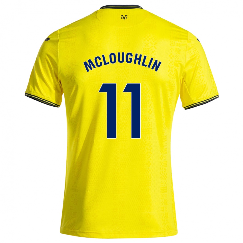 Kinder Caden Mcloughlin #11 Gelb Schwarz Heimtrikot Trikot 2024/25 T-Shirt Österreich