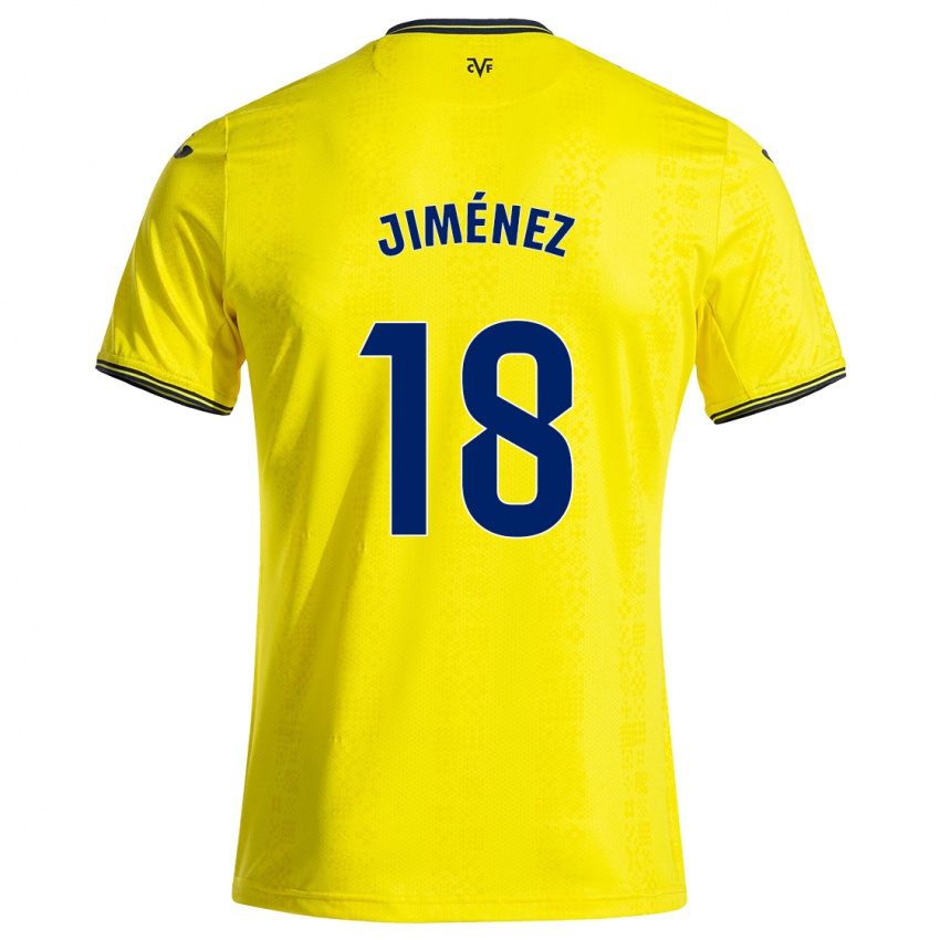 Kinder Alex Jiménez #18 Gelb Schwarz Heimtrikot Trikot 2024/25 T-Shirt Österreich