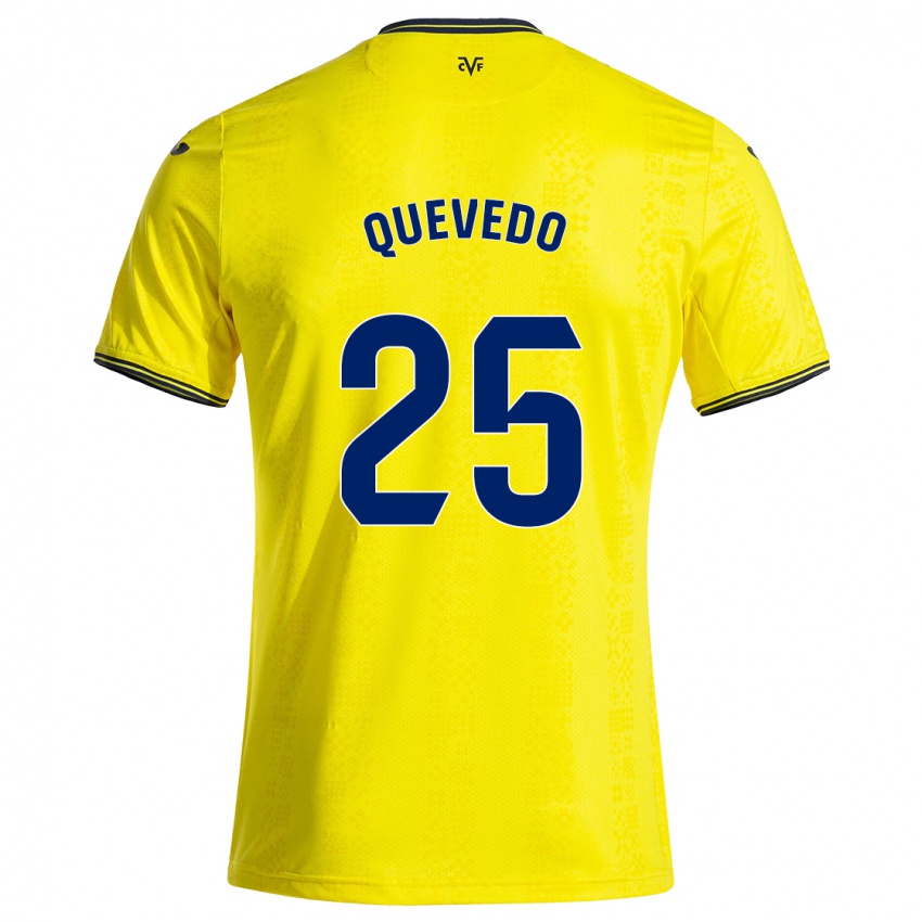 Kinder Alex Quevedo #25 Gelb Schwarz Heimtrikot Trikot 2024/25 T-Shirt Österreich