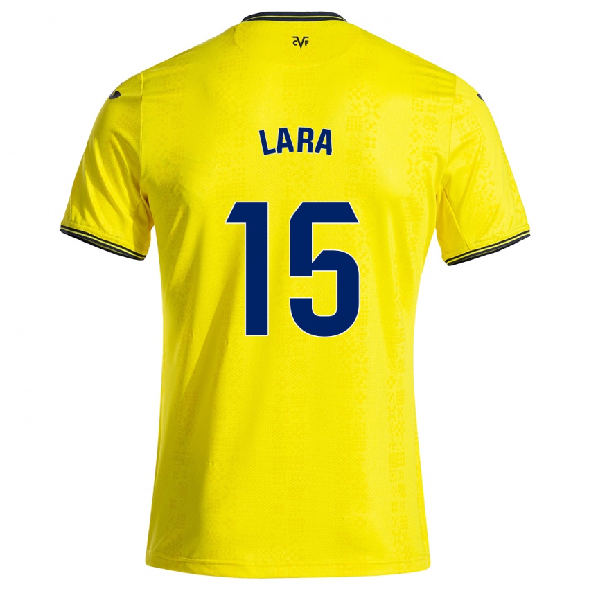 Kinder Francisca Lara #15 Gelb Schwarz Heimtrikot Trikot 2024/25 T-Shirt Österreich