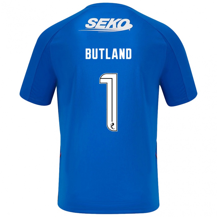 Kinder Jack Butland #1 Dunkelblau Heimtrikot Trikot 2024/25 T-Shirt Österreich