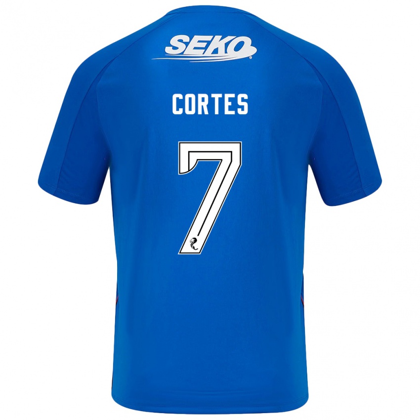 Kinder Óscar Cortés #7 Dunkelblau Heimtrikot Trikot 2024/25 T-Shirt Österreich