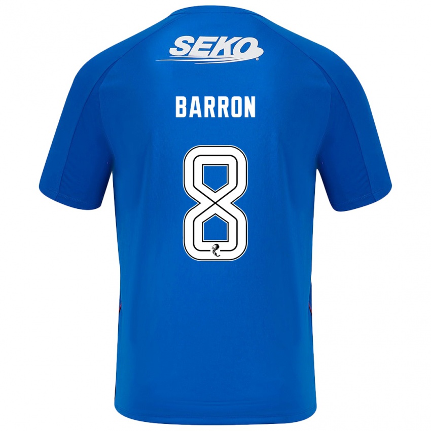 Kinder Connor Barron #8 Dunkelblau Heimtrikot Trikot 2024/25 T-Shirt Österreich