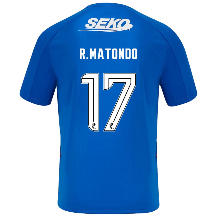 Kinder Rabbi Matondo #17 Dunkelblau Heimtrikot Trikot 2024/25 T-Shirt Österreich