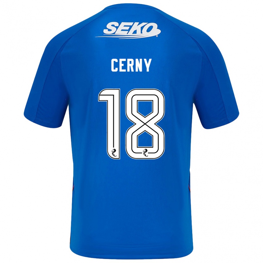 Kinder Vaclav Cerny #18 Dunkelblau Heimtrikot Trikot 2024/25 T-Shirt Österreich