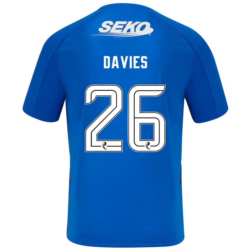 Kinder Ben Davies #26 Dunkelblau Heimtrikot Trikot 2024/25 T-Shirt Österreich