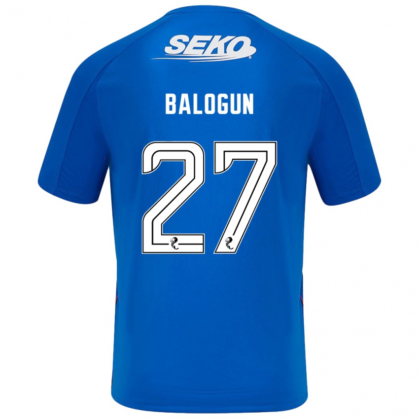 Kinder Leon Balogun #27 Dunkelblau Heimtrikot Trikot 2024/25 T-Shirt Österreich