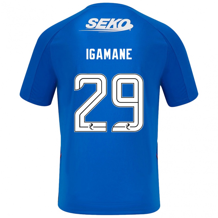 Kinder Hamza Igamane #29 Dunkelblau Heimtrikot Trikot 2024/25 T-Shirt Österreich