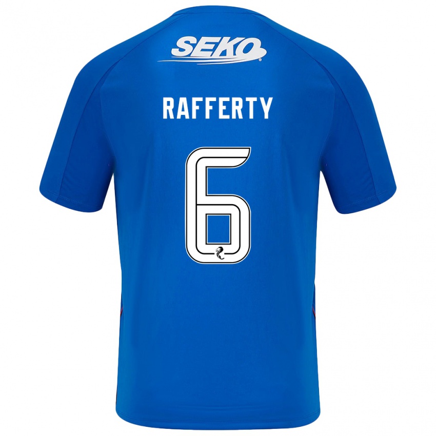 Kinder Laura Rafferty #6 Dunkelblau Heimtrikot Trikot 2024/25 T-Shirt Österreich