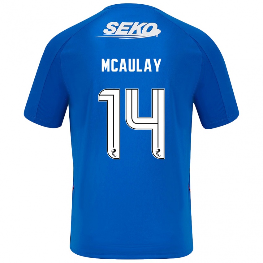 Kinder Mia Mcaulay #14 Dunkelblau Heimtrikot Trikot 2024/25 T-Shirt Österreich