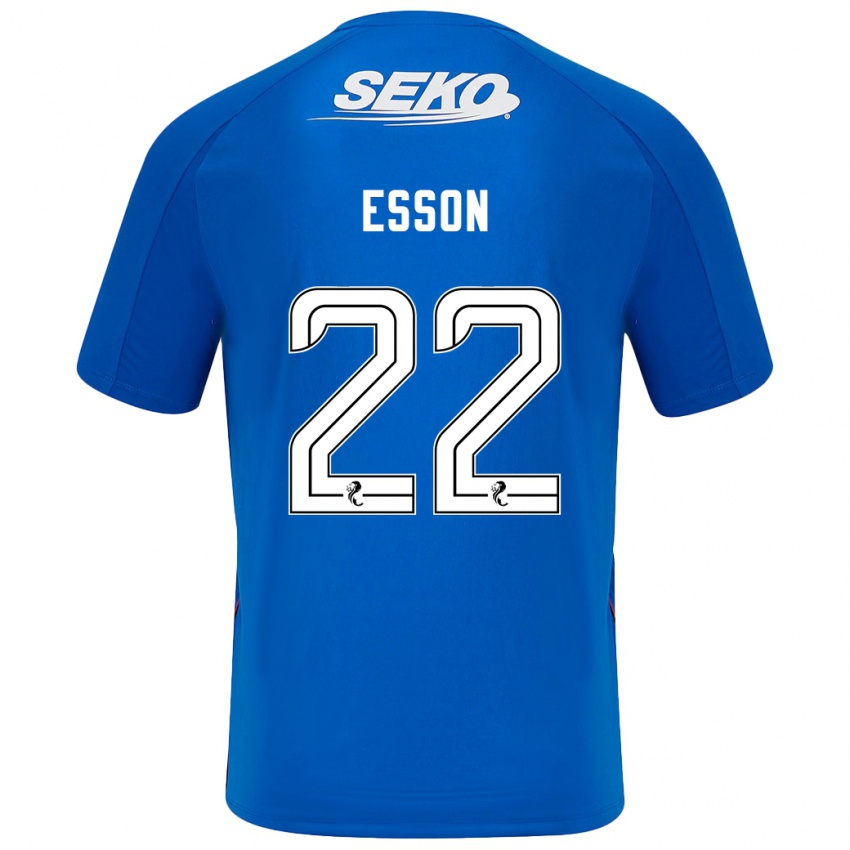 Kinder Victoria Esson #22 Dunkelblau Heimtrikot Trikot 2024/25 T-Shirt Österreich