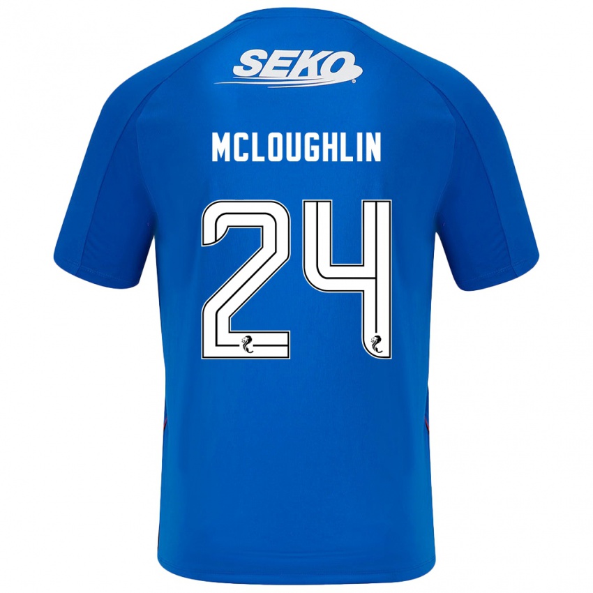 Kinder Olivia Mcloughlin #24 Dunkelblau Heimtrikot Trikot 2024/25 T-Shirt Österreich