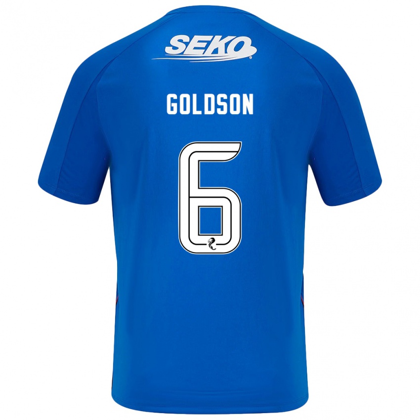 Kinder Connor Goldson #6 Dunkelblau Heimtrikot Trikot 2024/25 T-Shirt Österreich