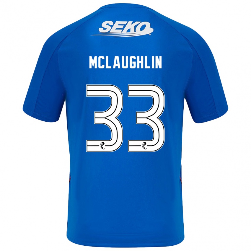 Kinder Jon Mclaughlin #33 Dunkelblau Heimtrikot Trikot 2024/25 T-Shirt Österreich