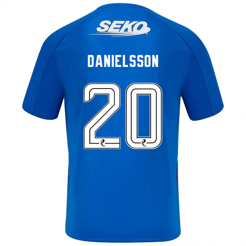 Kinder Jenny Julia Danielsson #20 Dunkelblau Heimtrikot Trikot 2024/25 T-Shirt Österreich