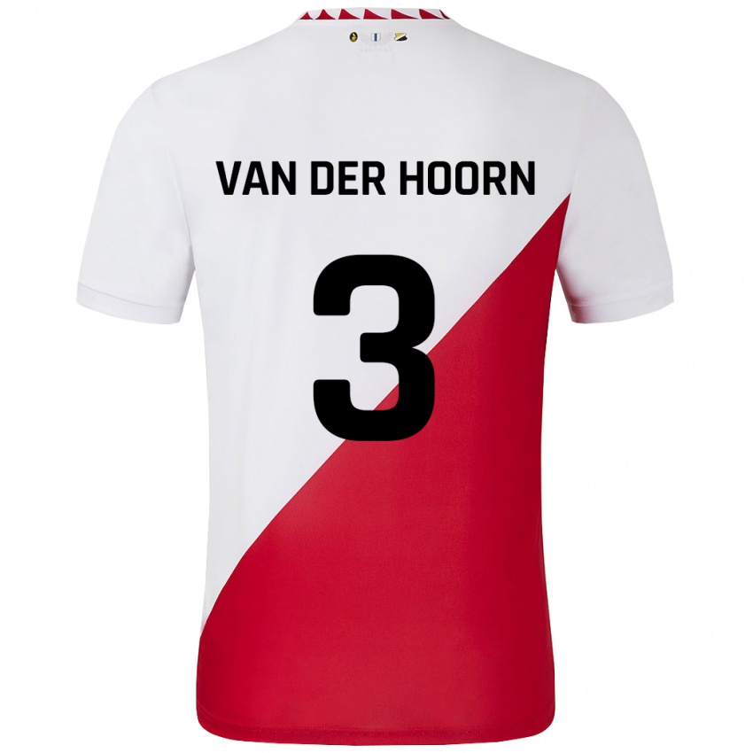 Kinder Mike Van Der Hoorn #3 Weiß Rot Heimtrikot Trikot 2024/25 T-Shirt Österreich