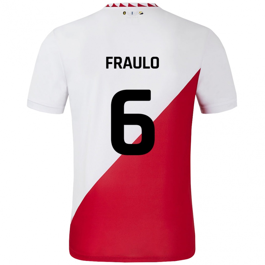 Kinder Oscar Fraulo #6 Weiß Rot Heimtrikot Trikot 2024/25 T-Shirt Österreich