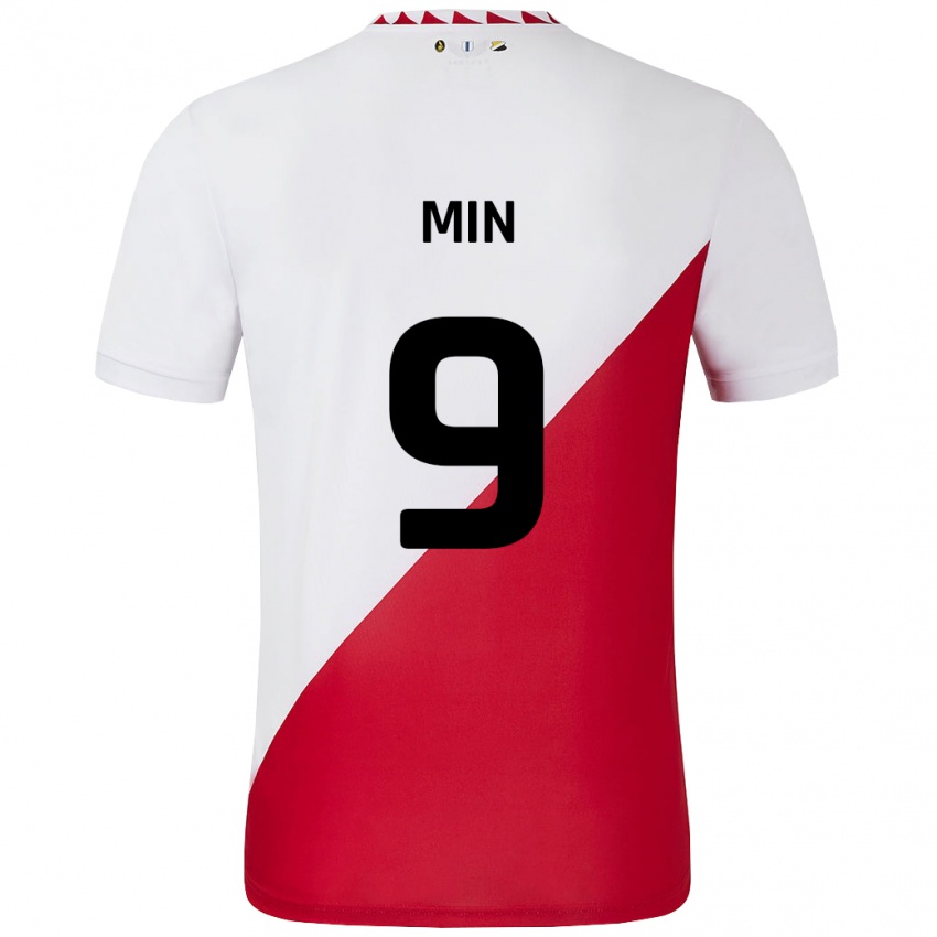 Kinder David Min #9 Weiß Rot Heimtrikot Trikot 2024/25 T-Shirt Österreich