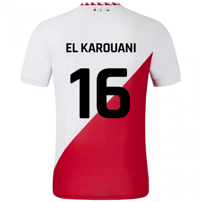 Kinder Souffian El Karouani #16 Weiß Rot Heimtrikot Trikot 2024/25 T-Shirt Österreich