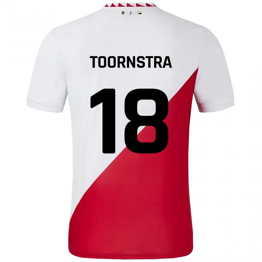 Kinder Jens Toornstra #18 Weiß Rot Heimtrikot Trikot 2024/25 T-Shirt Österreich