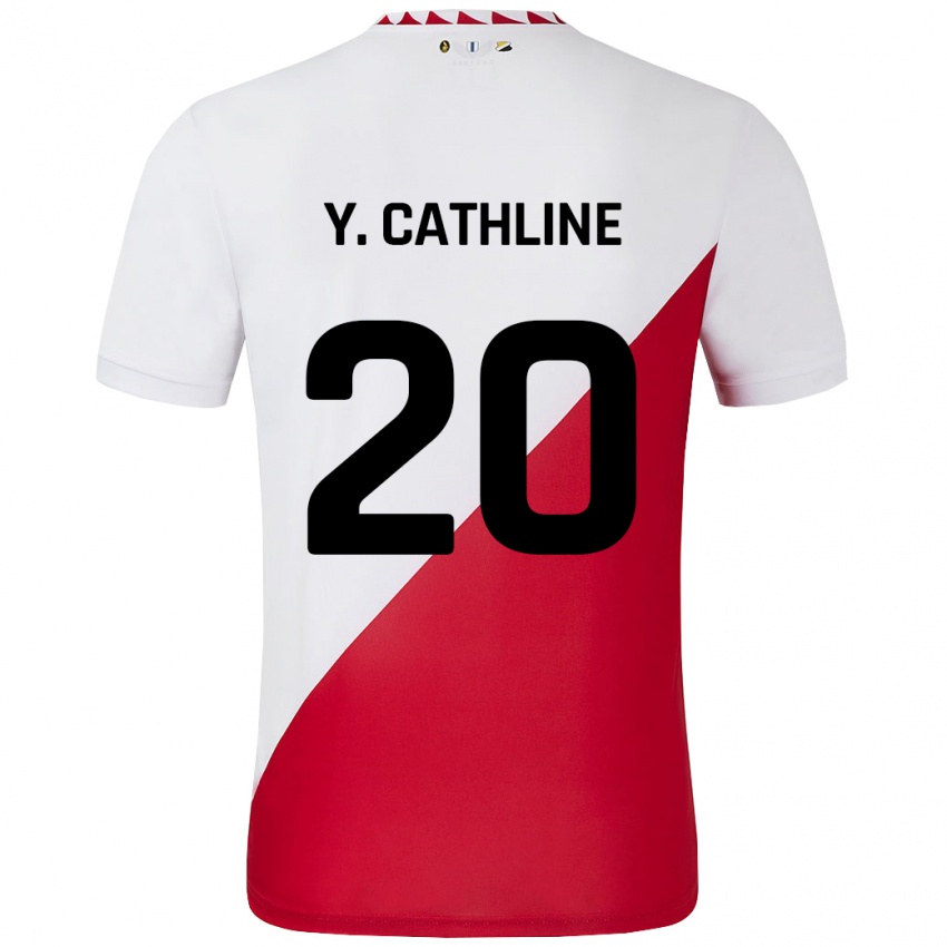 Kinder Yoann Cathline #20 Weiß Rot Heimtrikot Trikot 2024/25 T-Shirt Österreich