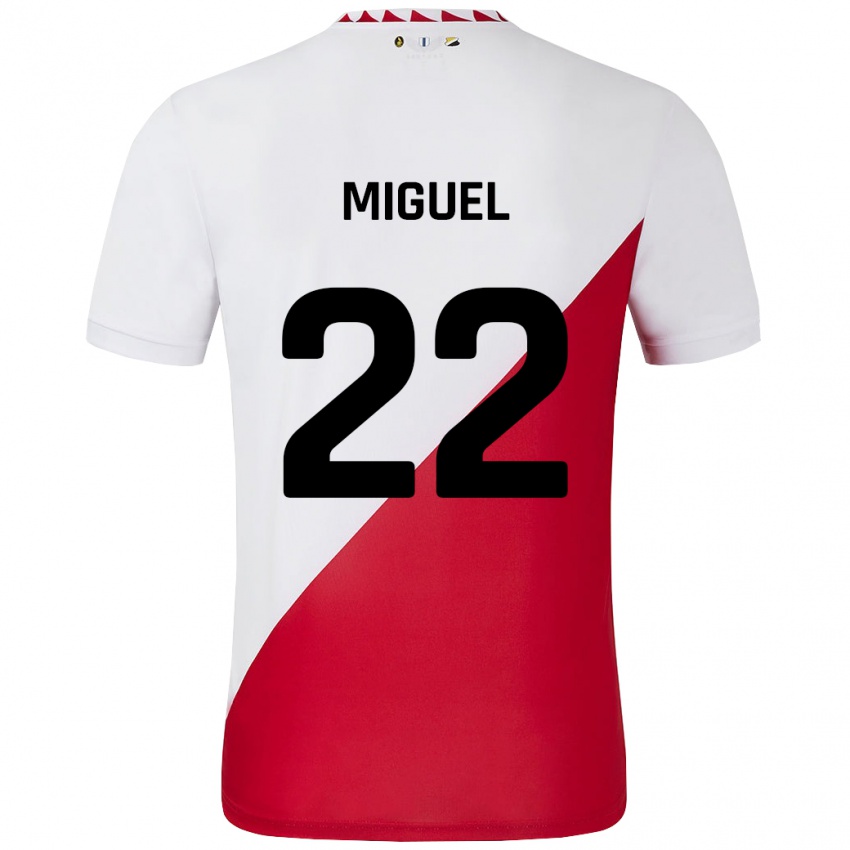 Kinder Miguel Rodríguez #22 Weiß Rot Heimtrikot Trikot 2024/25 T-Shirt Österreich