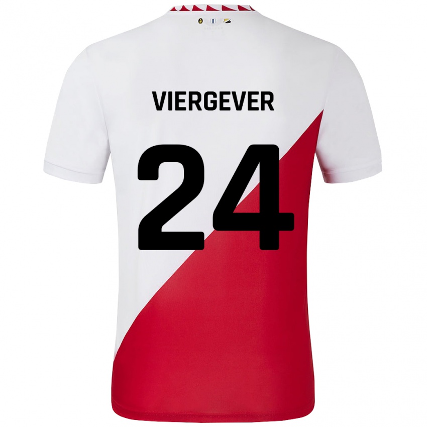 Kinder Nick Viergever #24 Weiß Rot Heimtrikot Trikot 2024/25 T-Shirt Österreich