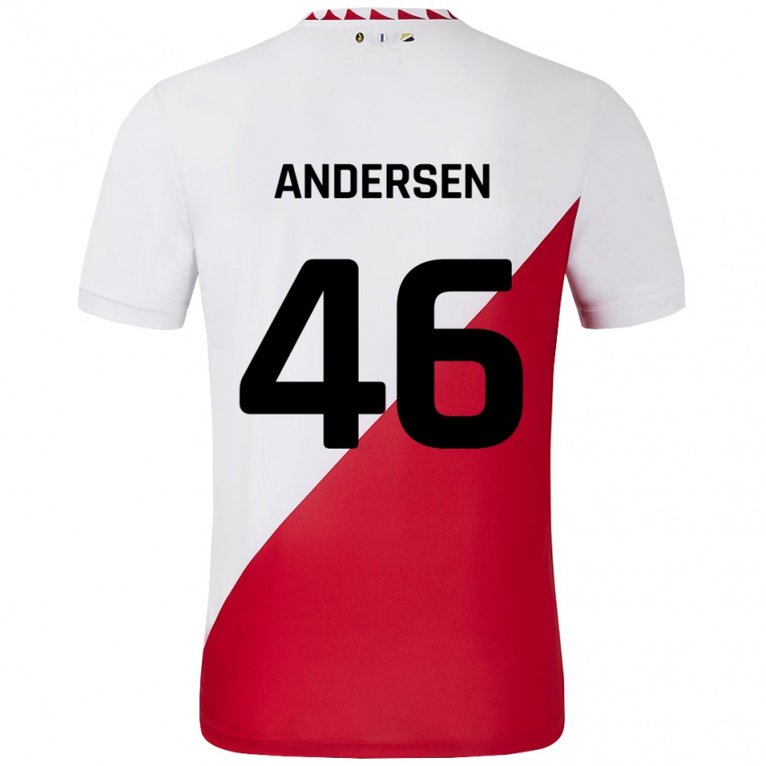 Kinder Silas Andersen #46 Weiß Rot Heimtrikot Trikot 2024/25 T-Shirt Österreich