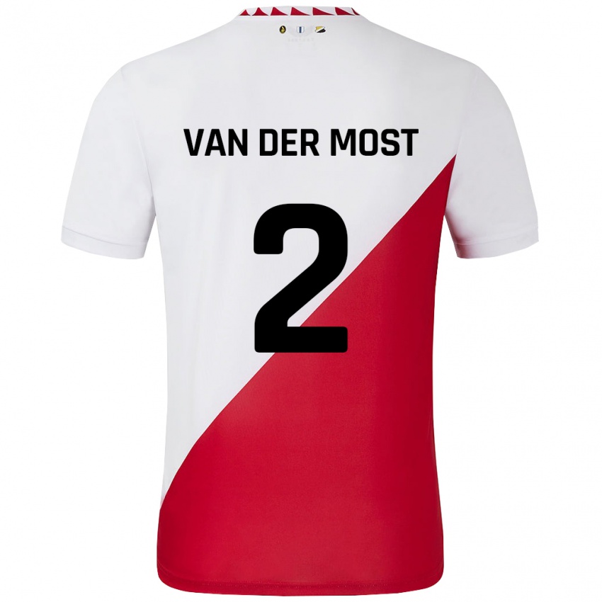 Kinder Liza Van Der Most #2 Weiß Rot Heimtrikot Trikot 2024/25 T-Shirt Österreich