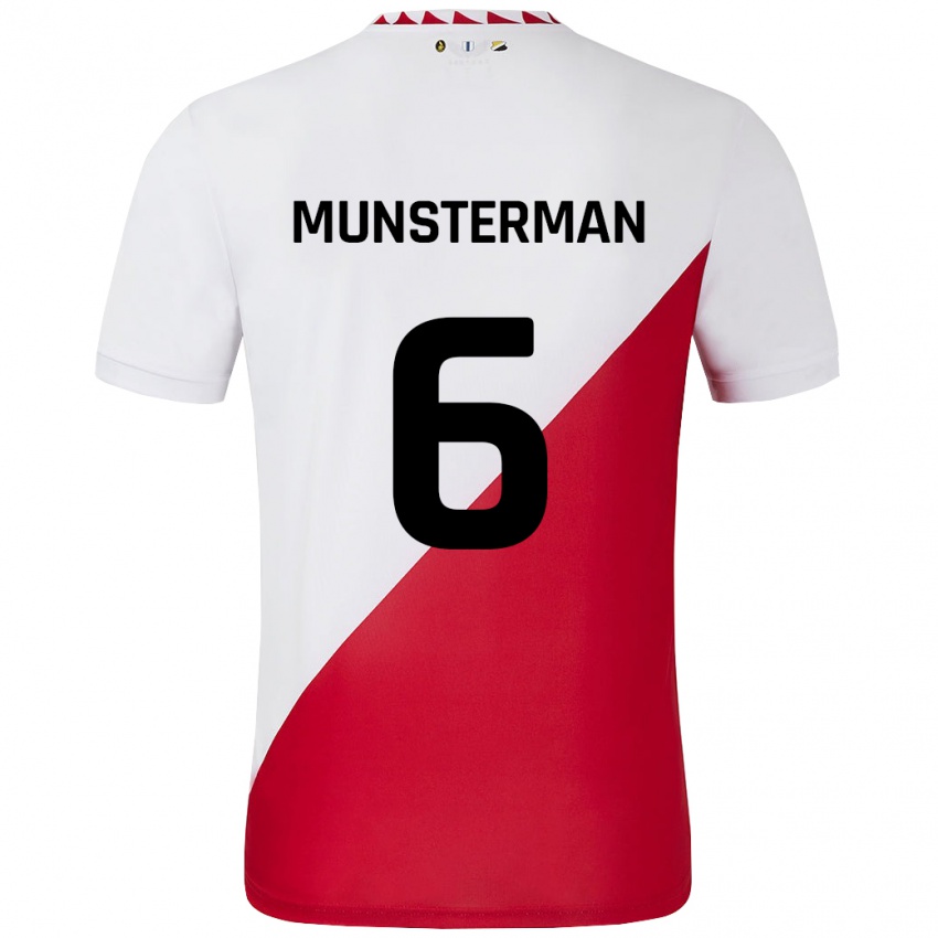 Kinder Marthe Munsterman #6 Weiß Rot Heimtrikot Trikot 2024/25 T-Shirt Österreich