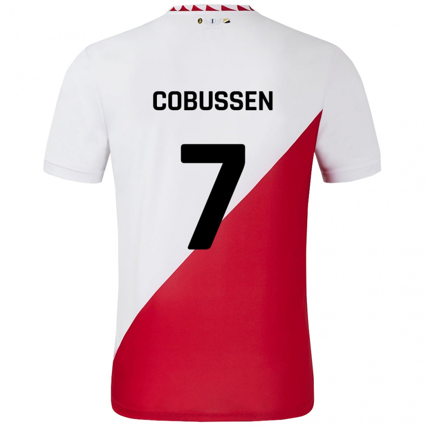 Kinder Sophie Cobussen #7 Weiß Rot Heimtrikot Trikot 2024/25 T-Shirt Österreich