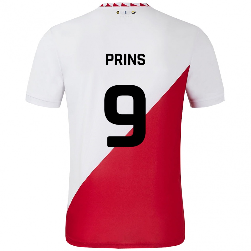 Kinder Femke Prins #9 Weiß Rot Heimtrikot Trikot 2024/25 T-Shirt Österreich