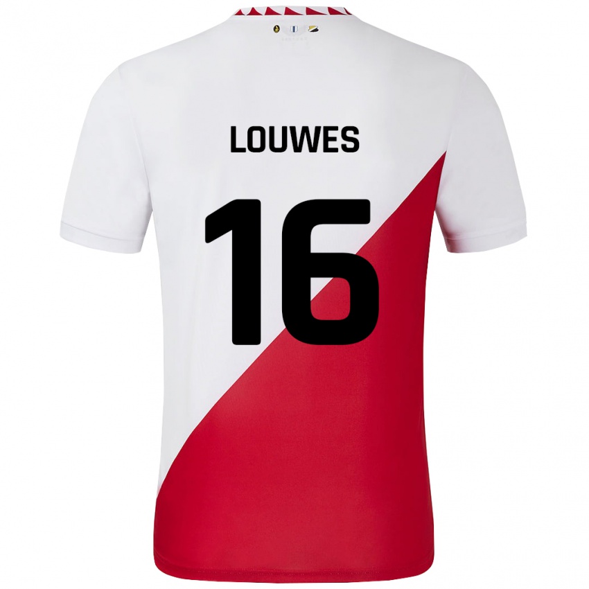 Kinder Puck Louwes #16 Weiß Rot Heimtrikot Trikot 2024/25 T-Shirt Österreich