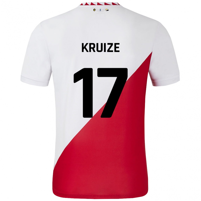 Kinder Elisha Kruize #17 Weiß Rot Heimtrikot Trikot 2024/25 T-Shirt Österreich