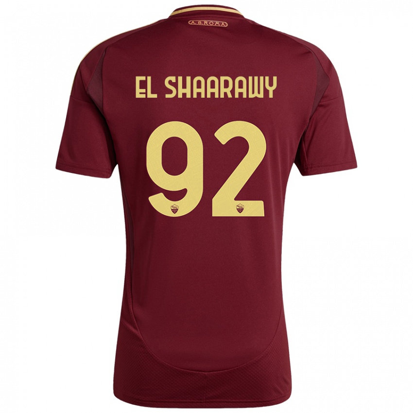 Kinder Stephan El Shaarawy #92 Rot Braun Gold Heimtrikot Trikot 2024/25 T-Shirt Österreich