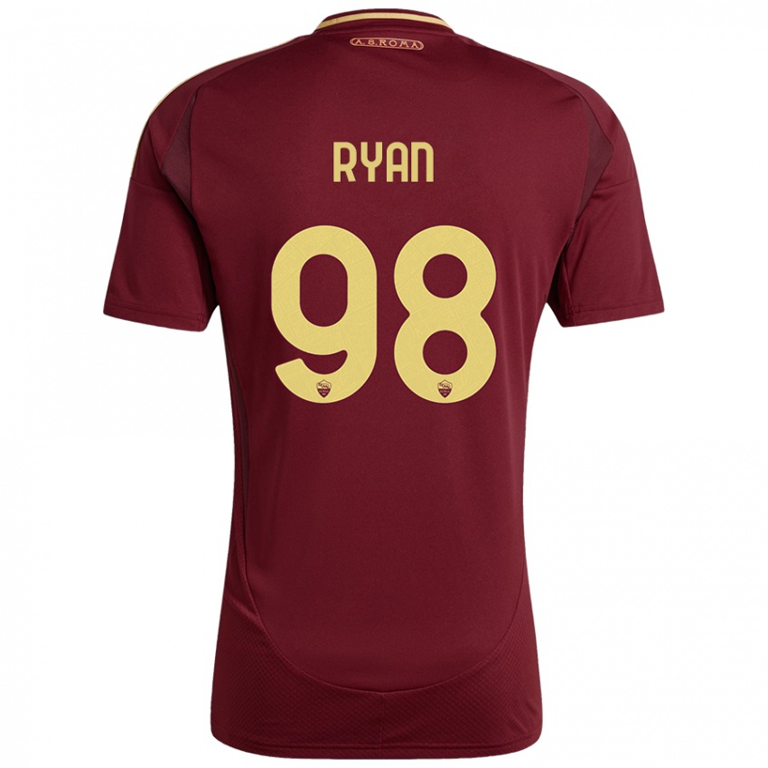 Kinder Mathew Ryan #98 Rot Braun Gold Heimtrikot Trikot 2024/25 T-Shirt Österreich