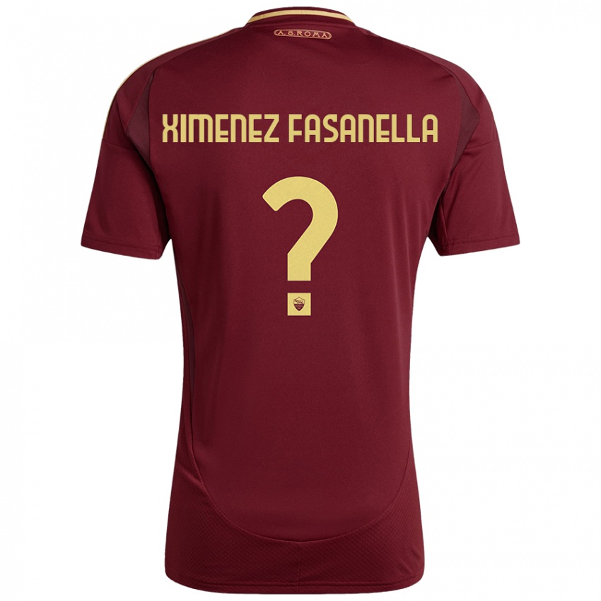 Kinder Rafael Ximenez Fasanella #0 Rot Braun Gold Heimtrikot Trikot 2024/25 T-Shirt Österreich