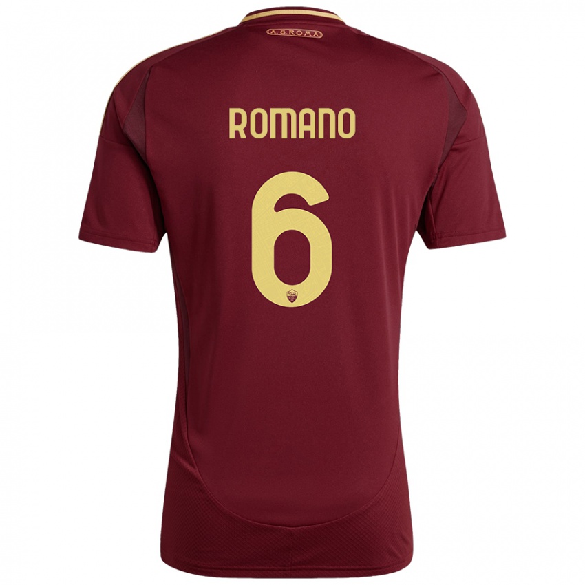 Kinder Alessandro Romano #6 Rot Braun Gold Heimtrikot Trikot 2024/25 T-Shirt Österreich