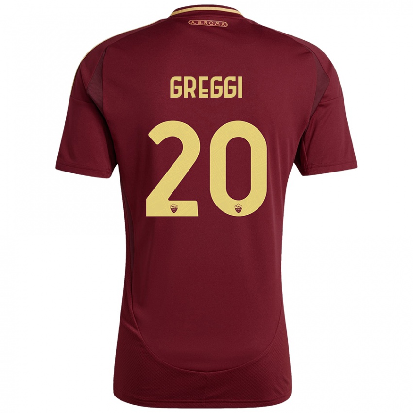 Kinder Giada Greggi #20 Rot Braun Gold Heimtrikot Trikot 2024/25 T-Shirt Österreich