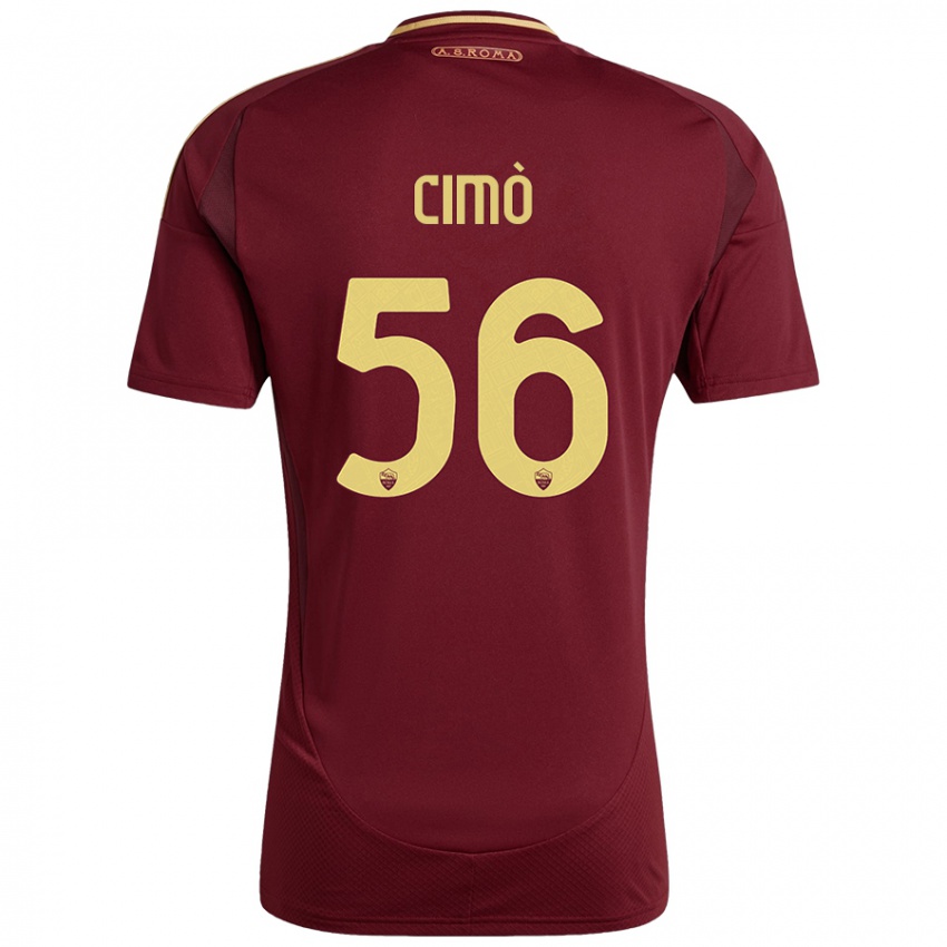 Kinder Giada Cimò #56 Rot Braun Gold Heimtrikot Trikot 2024/25 T-Shirt Österreich