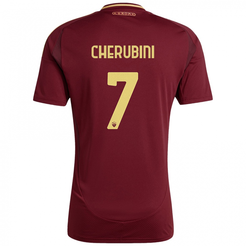 Kinder Luigi Cherubini #7 Rot Braun Gold Heimtrikot Trikot 2024/25 T-Shirt Österreich